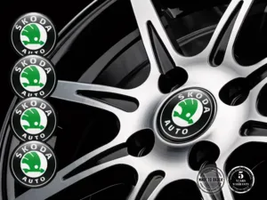 Skoda Felgensticker Ausgabe Stilvolle Dome-Logos